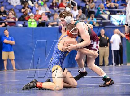 Thumbnail 1 in NCHSAA Individual Wrestling 4A Quarterfinals photogallery.