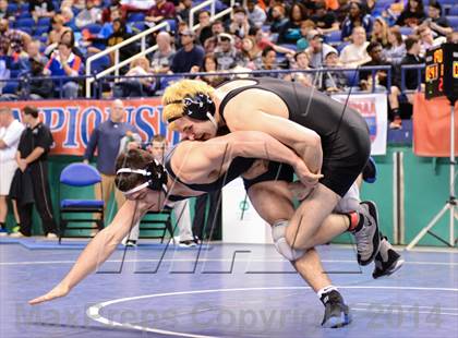 Thumbnail 1 in NCHSAA Individual Wrestling 4A Quarterfinals photogallery.