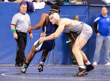 Thumbnail 2 in NCHSAA Individual Wrestling 4A Quarterfinals photogallery.