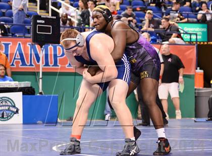 Thumbnail 2 in NCHSAA Individual Wrestling 4A Quarterfinals photogallery.