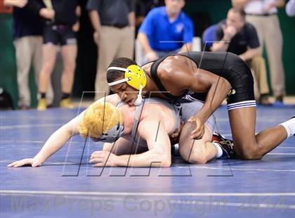 Thumbnail 2 in NCHSAA Individual Wrestling 4A Quarterfinals photogallery.