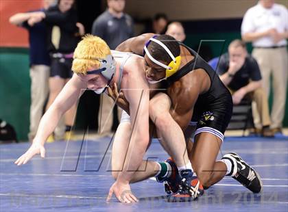 Thumbnail 2 in NCHSAA Individual Wrestling 4A Quarterfinals photogallery.