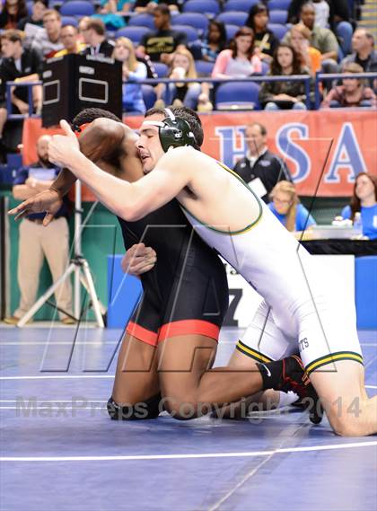 Thumbnail 3 in NCHSAA Individual Wrestling 4A Quarterfinals photogallery.