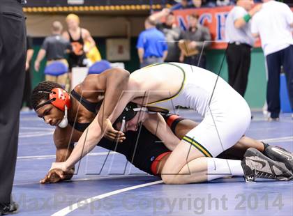 Thumbnail 2 in NCHSAA Individual Wrestling 4A Quarterfinals photogallery.