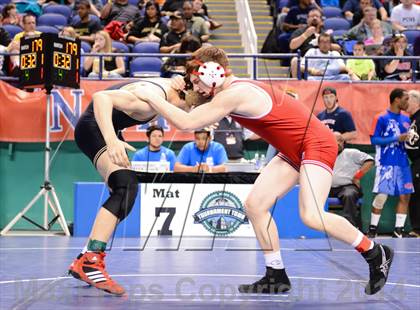 Thumbnail 1 in NCHSAA Individual Wrestling 4A Quarterfinals photogallery.