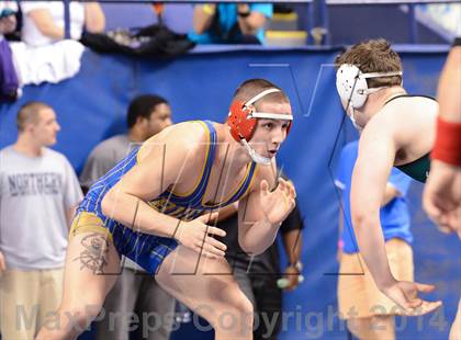 Thumbnail 3 in NCHSAA Individual Wrestling 4A Quarterfinals photogallery.