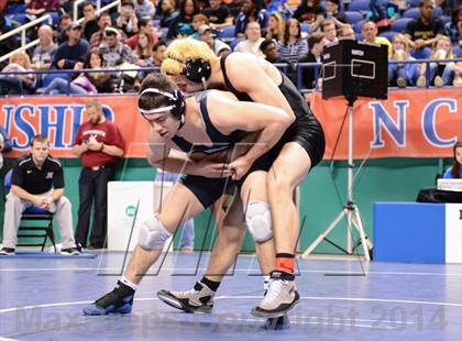 Thumbnail 1 in NCHSAA Individual Wrestling 4A Quarterfinals photogallery.