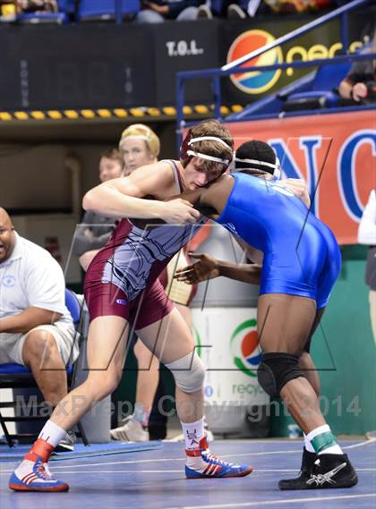 Thumbnail 2 in NCHSAA Individual Wrestling 4A Quarterfinals photogallery.