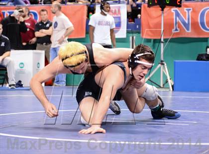 Thumbnail 2 in NCHSAA Individual Wrestling 4A Quarterfinals photogallery.