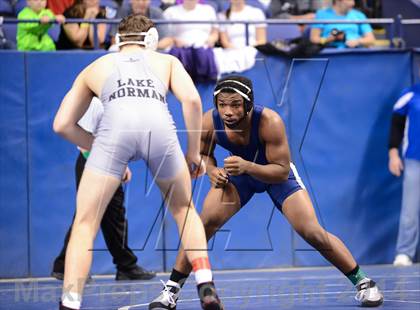 Thumbnail 2 in NCHSAA Individual Wrestling 4A Quarterfinals photogallery.