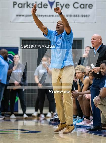 Thumbnail 2 in Cleveland vs. Panther Creek (NCHSAA 4A East Regional Final) photogallery.