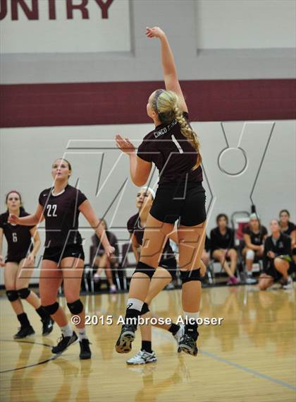 Thumbnail 3 in Seven Lakes vs. Cinco Ranch (NIKE Volleyball Classic) photogallery.