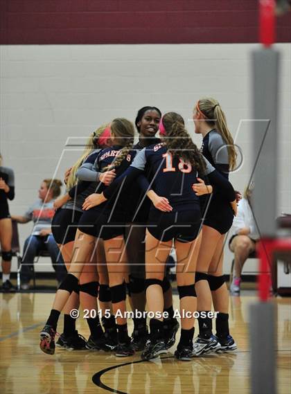 Thumbnail 2 in Seven Lakes vs. Cinco Ranch (NIKE Volleyball Classic) photogallery.