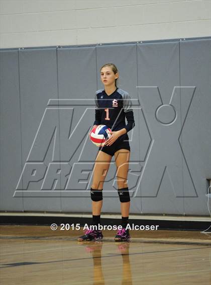 Thumbnail 1 in Seven Lakes vs. Cinco Ranch (NIKE Volleyball Classic) photogallery.