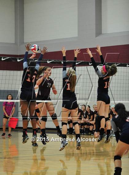 Thumbnail 3 in Seven Lakes vs. Cinco Ranch (NIKE Volleyball Classic) photogallery.