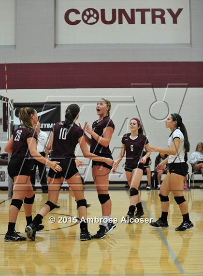 Thumbnail 1 in Seven Lakes vs. Cinco Ranch (NIKE Volleyball Classic) photogallery.