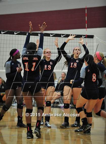 Thumbnail 2 in Seven Lakes vs. Cinco Ranch (NIKE Volleyball Classic) photogallery.