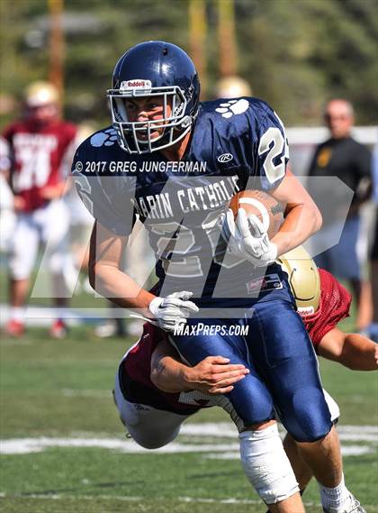 Thumbnail 1 in Cardinal Newman @ Marin Catholic (Scrimmage) photogallery.