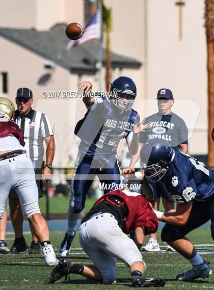 Thumbnail 3 in Cardinal Newman @ Marin Catholic (Scrimmage) photogallery.