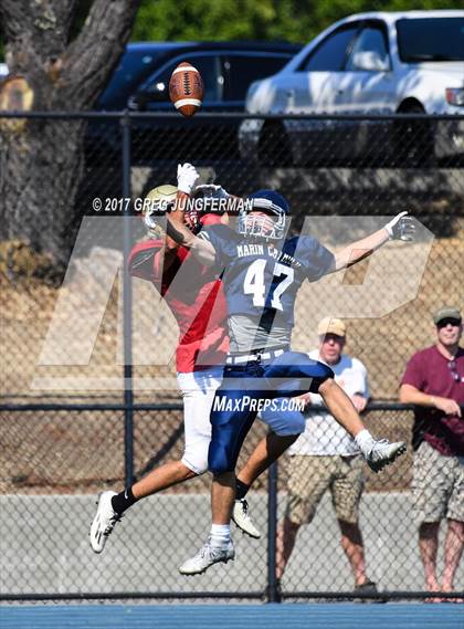 Thumbnail 2 in Cardinal Newman @ Marin Catholic (Scrimmage) photogallery.
