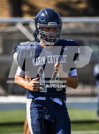 Thumbnail 1 in Cardinal Newman @ Marin Catholic (Scrimmage) photogallery.