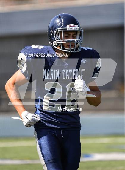Thumbnail 1 in Cardinal Newman @ Marin Catholic (Scrimmage) photogallery.