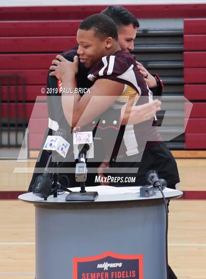 Thumbnail 1 in Marines H.S. Male Athlete of the Month- Al Amir Ward photogallery.