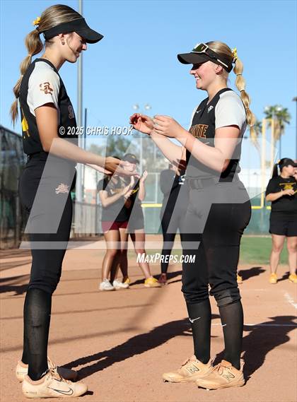 Thumbnail 2 in Mica Mountain vs Salpointe Catholic (AIA Softball 4A Semifinal) photogallery.