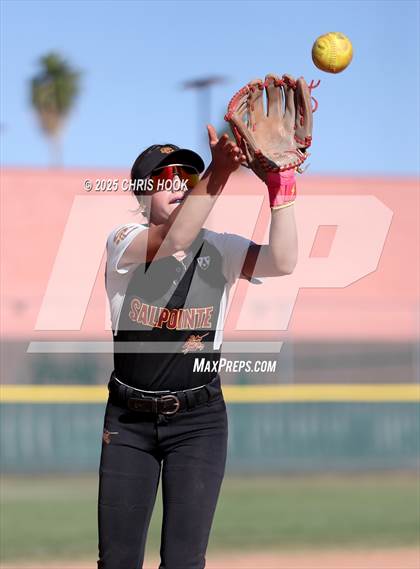 Thumbnail 2 in Mica Mountain vs Salpointe Catholic (AIA Softball 4A Semifinal) photogallery.