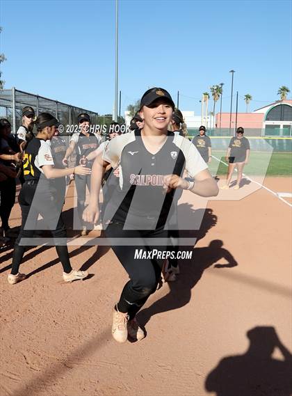 Thumbnail 2 in Mica Mountain vs Salpointe Catholic (AIA Softball 4A Semifinal) photogallery.