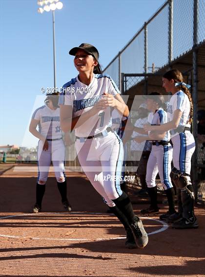 Thumbnail 3 in Mica Mountain vs Salpointe Catholic (AIA Softball 4A Semifinal) photogallery.