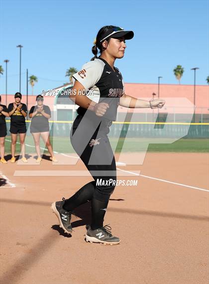 Thumbnail 2 in Mica Mountain vs Salpointe Catholic (AIA Softball 4A Semifinal) photogallery.