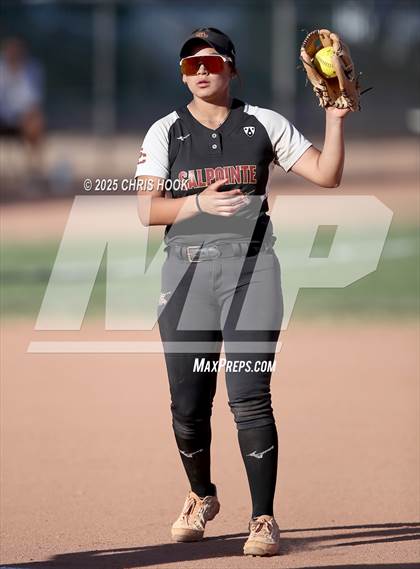 Thumbnail 2 in Mica Mountain vs Salpointe Catholic (AIA Softball 4A Semifinal) photogallery.