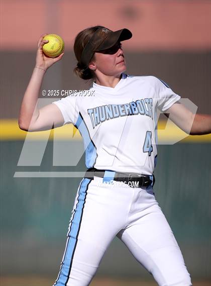 Thumbnail 2 in Mica Mountain vs Salpointe Catholic (AIA Softball 4A Semifinal) photogallery.