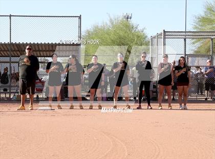 Thumbnail 3 in Mica Mountain vs Salpointe Catholic (AIA Softball 4A Semifinal) photogallery.