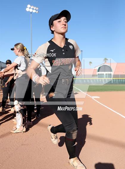 Thumbnail 3 in Mica Mountain vs Salpointe Catholic (AIA Softball 4A Semifinal) photogallery.