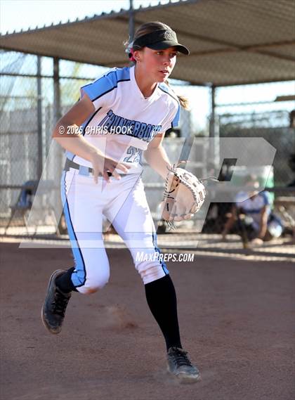 Thumbnail 3 in Mica Mountain vs Salpointe Catholic (AIA Softball 4A Semifinal) photogallery.