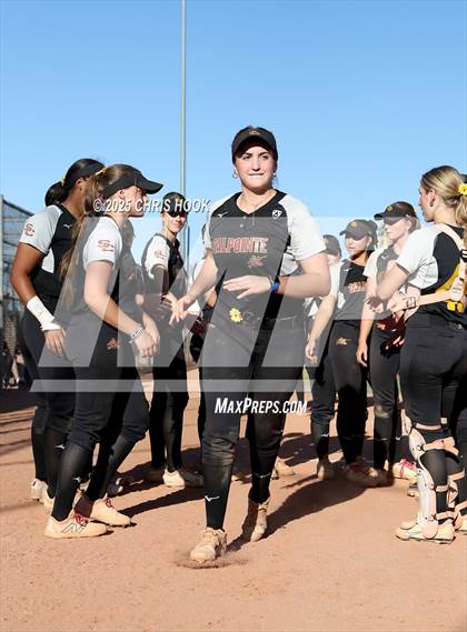 Thumbnail 3 in Mica Mountain vs Salpointe Catholic (AIA Softball 4A Semifinal) photogallery.