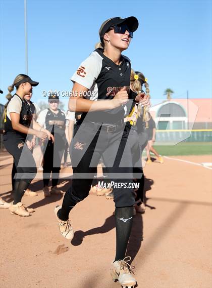 Thumbnail 1 in Mica Mountain vs Salpointe Catholic (AIA Softball 4A Semifinal) photogallery.