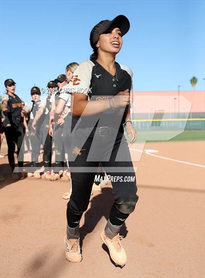 Thumbnail 2 in Mica Mountain vs Salpointe Catholic (AIA Softball 4A Semifinal) photogallery.