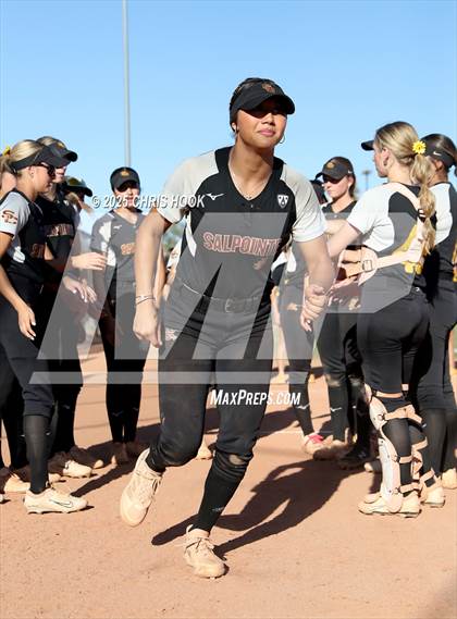 Thumbnail 2 in Mica Mountain vs Salpointe Catholic (AIA Softball 4A Semifinal) photogallery.