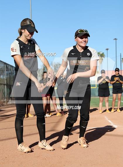 Thumbnail 3 in Mica Mountain vs Salpointe Catholic (AIA Softball 4A Semifinal) photogallery.