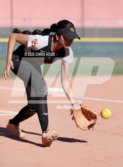 Thumbnail 3 in Mica Mountain vs Salpointe Catholic (AIA Softball 4A Semifinal) photogallery.