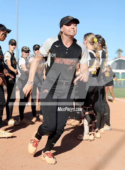 Thumbnail 3 in Mica Mountain vs Salpointe Catholic (AIA Softball 4A Semifinal) photogallery.