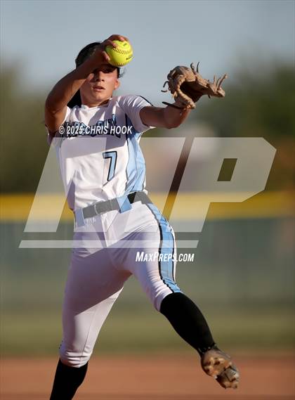 Thumbnail 2 in Mica Mountain vs Salpointe Catholic (AIA Softball 4A Semifinal) photogallery.