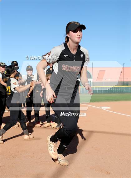 Thumbnail 3 in Mica Mountain vs Salpointe Catholic (AIA Softball 4A Semifinal) photogallery.