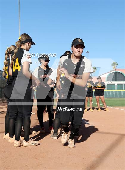 Thumbnail 2 in Mica Mountain vs Salpointe Catholic (AIA Softball 4A Semifinal) photogallery.