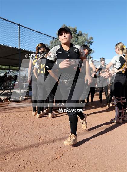 Thumbnail 3 in Mica Mountain vs Salpointe Catholic (AIA Softball 4A Semifinal) photogallery.