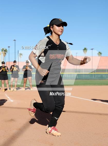 Thumbnail 2 in Mica Mountain vs Salpointe Catholic (AIA Softball 4A Semifinal) photogallery.