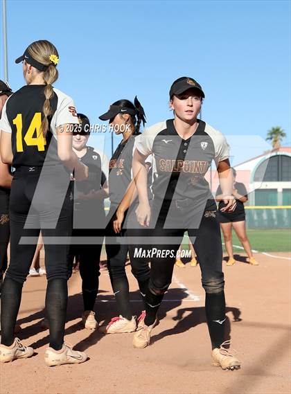 Thumbnail 3 in Mica Mountain vs Salpointe Catholic (AIA Softball 4A Semifinal) photogallery.